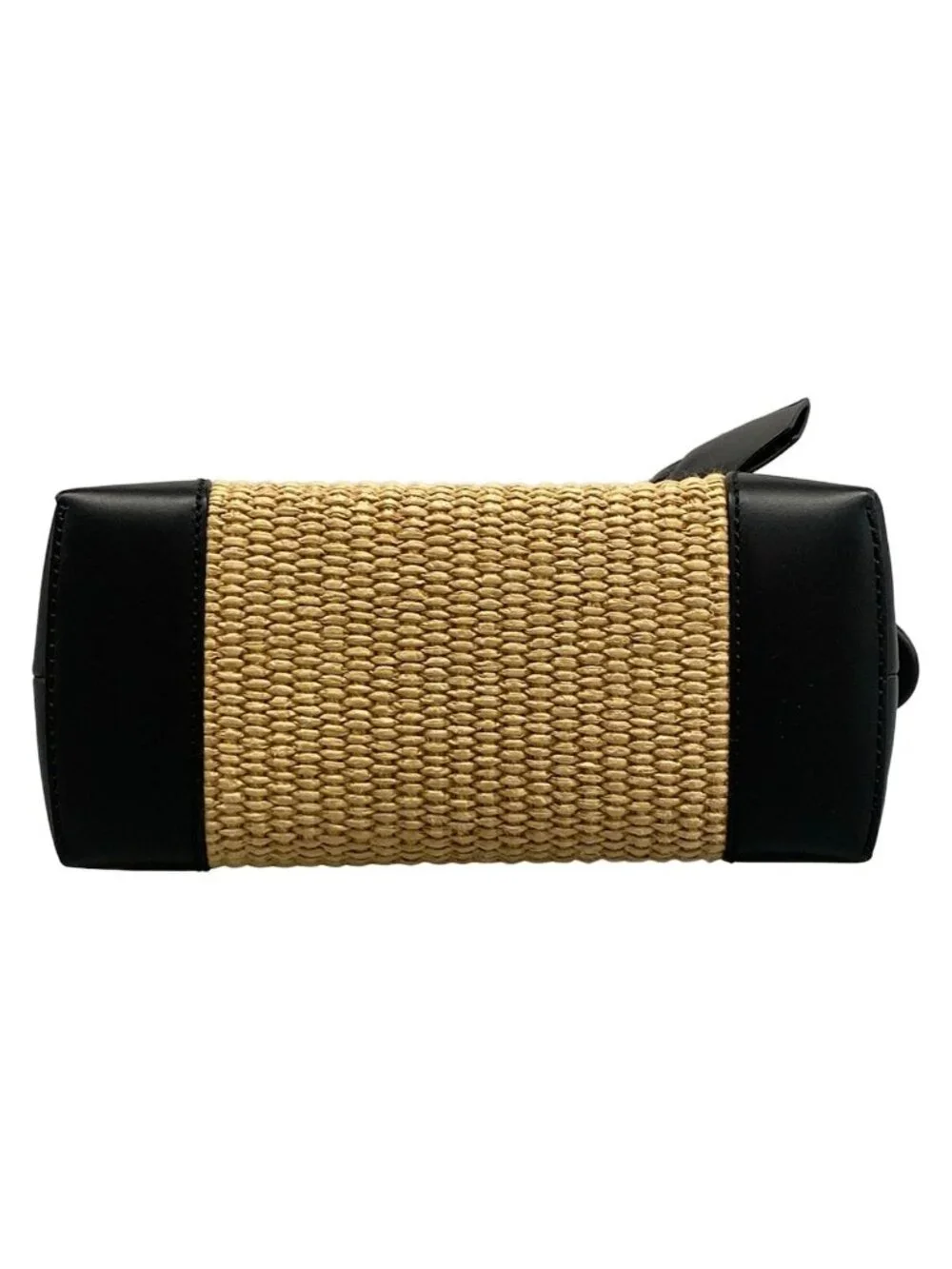 Fendi Handbag Mini Visible Beige Black Leather